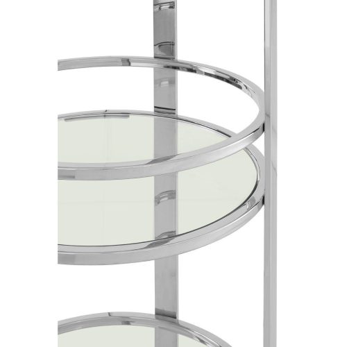 Drinks/Bar Trolley - 3 Tier Design - Chrome Surround & Glass Shelf Finish