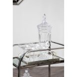 Drinks/Bar Trolley - 2 Tier Design - Chrome Surround & Clear Glass