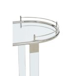 Drinks/Bar Trolley - 2 Tier Design - Chrome/Acrylic Surround & Clear Glass