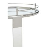 Drinks/Bar Trolley - 2 Tier Design - Chrome/Acrylic Surround & Clear Glass