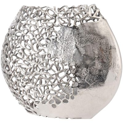 702709 - Vase - Coral Aluminium Design - Polished Hammered Metal Finish