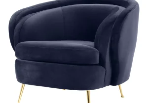 Occasional Chair Midnight Blue Velvet