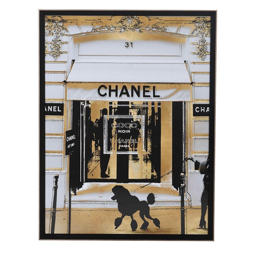 Chanel Wall Art - Black Framed - Designer Store Front Design