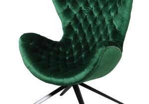 Swivel Chair - Deep Buttoned Emerald Green Velvet - Studded Surround