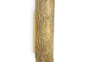 Wall Light - Antique Brass Finish - Melting Metal Design - 2 Bulb