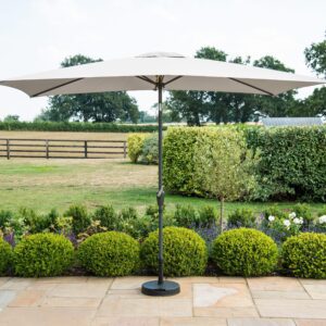 Garden Table Umbrella - 3M x 2M - Rectangular - Grey