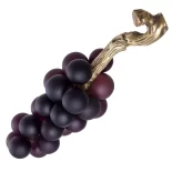 French Grapes - Large Carved Glass - Antique Brass Finish - Grape