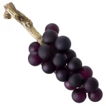 French Grapes - Large Carved Glass - Antique Brass Finish - Grape