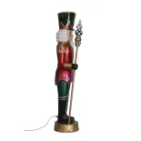 6ft Christmas Nutcracker - 25 LED Lights & Sounds - Resin