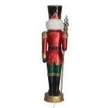 6ft Christmas Nutcracker - 25 LED Lights & Sounds - Resin