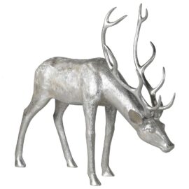 Christmas Deer - Large Opulent Standing Deer - Silver