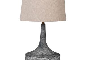 Table Lamp - Grey/Blue Shagreen Base - Round Linen Shade