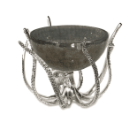 Octopus Design Wine Cooler/Fruit Bowl- Chrome Base - Glass Bowl