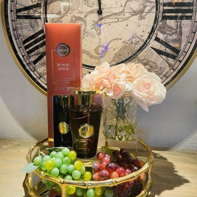 'Wood Spice' Reed Diffuser - Shaped Glass Bottle - 300ml