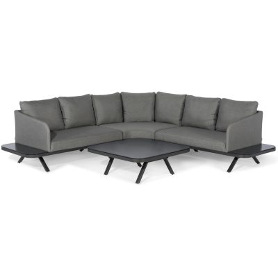 Garden Corner Sofa Group – All Weather Fabric – Coffee Table – GREY