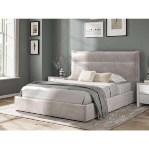 4ft 6" Double Bed - Ribbed - Hilton Bedroom Range - Silver Grey