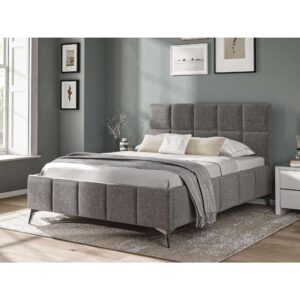 4ft 6" Double Bed - Ribbed - Hilton Bedroom Range - Grey