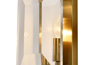 Wall Light - Single Glass Design - Polished Brass Finish