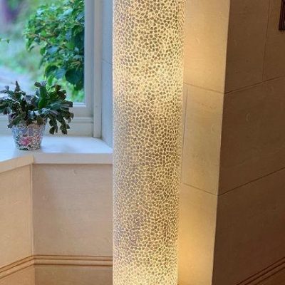 150cm Floor Lamp - Lapis Shell Design - 3 Light Bulbs