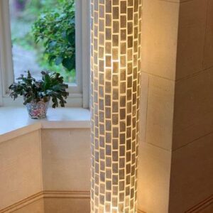 150cm Floor Lamp - Lapis Shell Design - 3 Light Bulbs