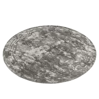 Luxury Rug – Platinum Grey Inlaid Finish – Round 280cm
