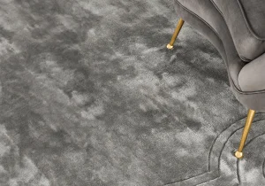 Luxury Rug - Platinum Grey Inlaid Finish - Round 280cm