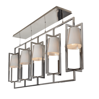 Oblong Chandelier - Polished Chrome Finish - 5 Light