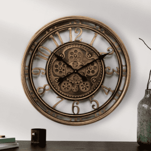 Wall Clock - Round - Moving Cogs