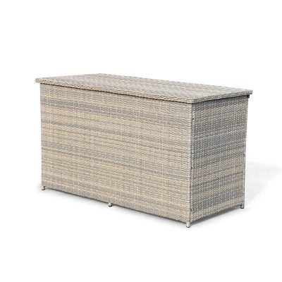 Garden Storage Box Waterproof Lined – Grey Poly Rattan