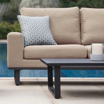 5 Seater All Weather Sofa Set – 3 Seat Sofa & 2 Chairs – TAUPE