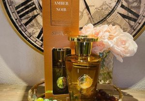 'Amber Noir' Reed Diffuser - Shaped Glass Bottle - 300ml