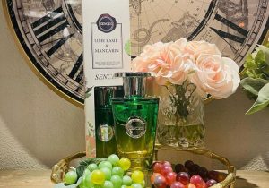 'Lime Basil & Mandarin' Reed Diffuser - Shaped Glass Bottle - Gift Boxed - 300ml