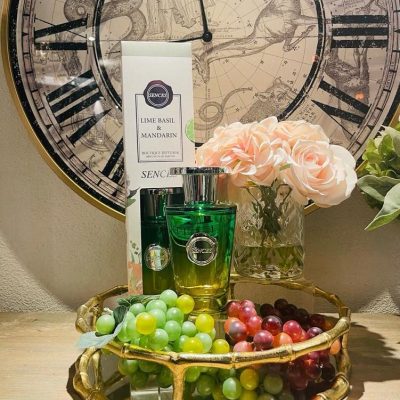 'Lime Basil & Mandarin' Reed Diffuser - Shaped Glass Bottle - Gift Boxed - 300ml