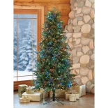 6.6ft Slim Christmas Tree - Artificial Pre-Lit 4500 LED Lights