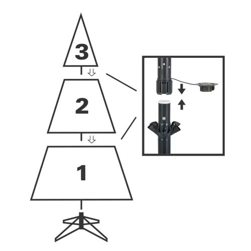 6.6ft Slim Christmas Tree - Artificial Pre-Lit 4500 LED Lights