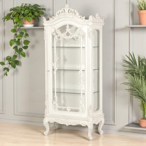 French Display Cabinet Antique White 