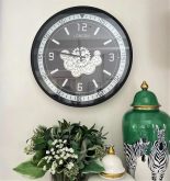 Clock, Wall Hanging, Battery Operated, Glass Face