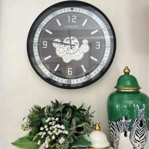 Clock, Wall Hanging, Battery Operated, Glass Face
