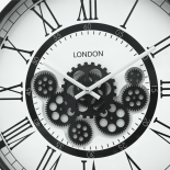 Wall Clock - Moving Cogs - London Design