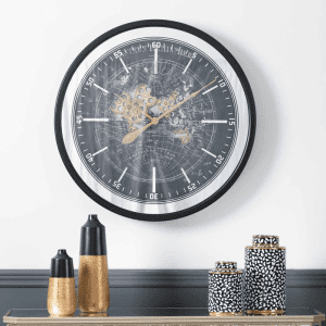 Wall Clock, Glass Face, Battery Operated, Round Design