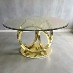 Brass Glass Top Dining Table - 150cm 