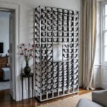 15 Layer Wine Rack - 101 Bottles - Chrome & Leather Finish