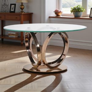 Rose Gold Base Dining Table 