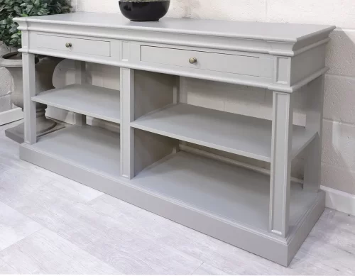 Open Shelf Buffet Sideboard - Ascot Furniture Range - Grey