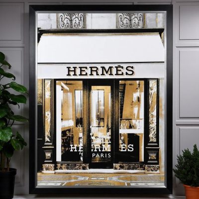 Wall Art 'Hermes' Designer Store Front Design - Large