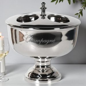 Table Top Wine Cooler - 4 Hole Design - Polished Chrome