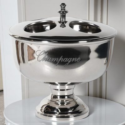 Table Top Wine Cooler – 4 Hole Design – Polished Chrome