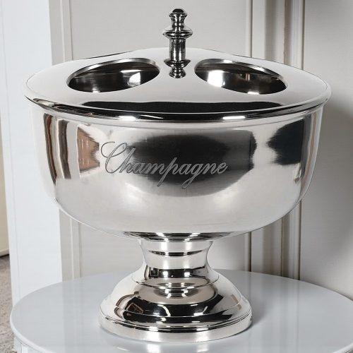 Table Top Wine Cooler – 4 Hole Design – Polished Chrome