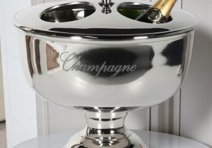 Table Top Wine Cooler - 4 Hole Design - Polished Chrome