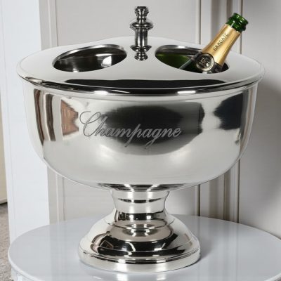 Table Top Wine Cooler - 4 Hole Design - Polished Chrome